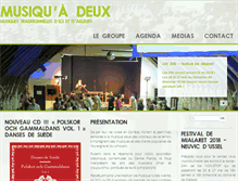 Tablet Screenshot of musiquadeux.fr